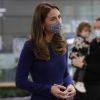 Kate Middleton, duchesse de Cambridge, visite l'Institut de biologie de la reproduction et du développement, à l'Imperial College de Londres, le 14 octobre 2020.