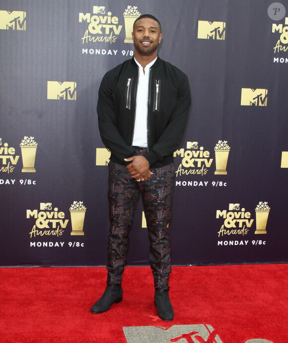 Michael B. Jordan - Les célébrités posent lors du photocall de la soirée des "MTV Movie And TV Awards" à Santa Monica le 16 juin 2018. 