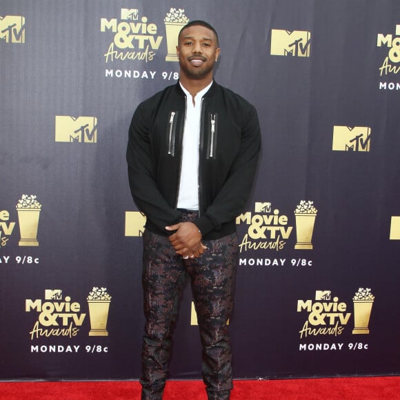 Michael B. Jordan - Les célébrités posent lors du photocall de la soirée des "MTV Movie And TV Awards" à Santa Monica le 16 juin 2018. 