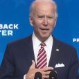 Joe Biden prononce un discours à propos de l'économie américaine à Wilmington. © C-Span/ZUMA Wire / Bestimage