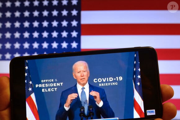 Le président élu des États-Unis, Joe Biden, prend la parole lors d'un point de presse à Wilmington. Le 10 novembre 2020.