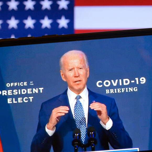 Le président élu des États-Unis, Joe Biden, prend la parole lors d'un point de presse à Wilmington. Le 10 novembre 2020.