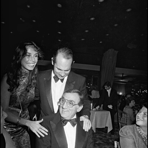 Guy Marchand, sa femme Béatrice Chatelier et Lino Venura à Paris en 1981.