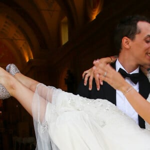 Exclusif - Mariage religieux en l'église de Villanova d' Alizée et Grégoire Lyonnet - Villanova le 18 juin 2016 © Olivier Huitel - Olivier Sanchez / Bestimage - Crystal