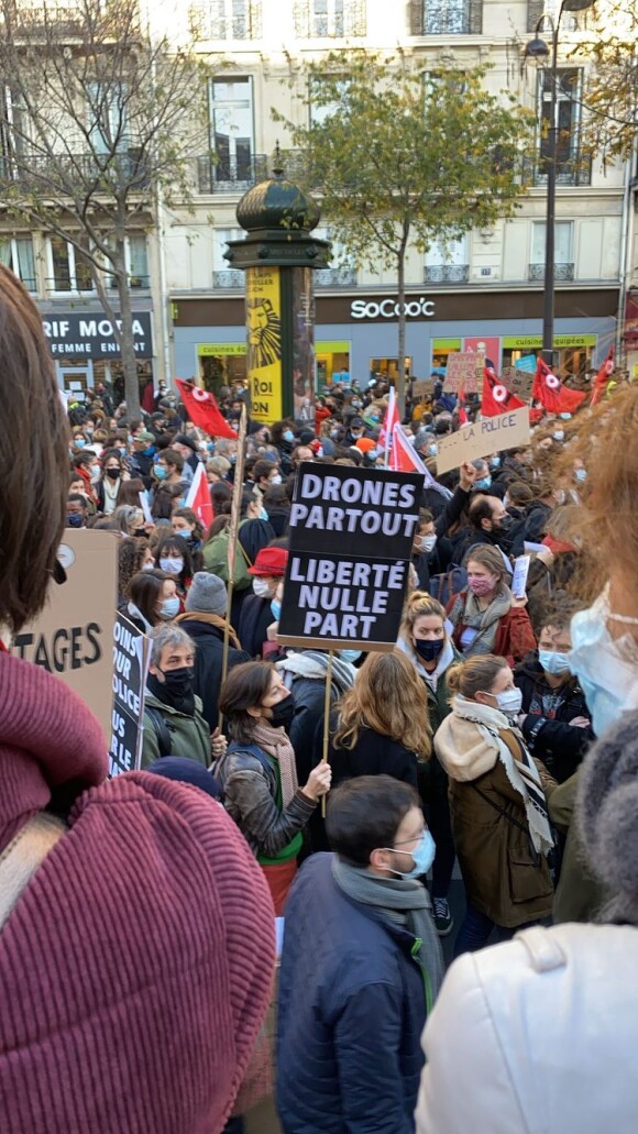 Manifestation du 28 novembre à Paris contre la loi Sécurité Globale.