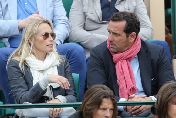 Estelle Lefébure et son compagnon Pascal Ramette - People lors de la finale du tournoi de tennis Rolex Masters de Monte-Carlo à Monaco. Le 20 avril 2014
