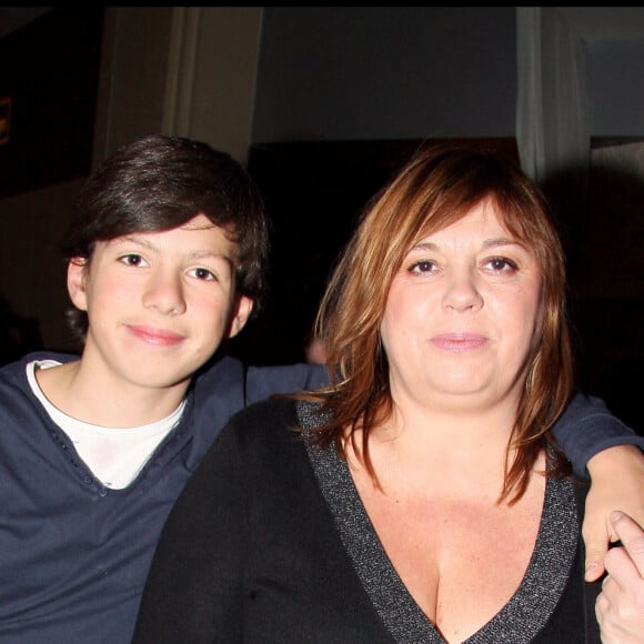 Michèle Bernier et son fils Enzo à la soirée de remise des trophées Les jeunes talents de l'année à Paris, en 2009