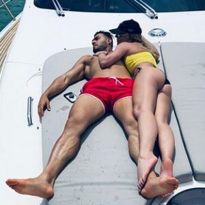 Britney Spears et son compagnon Sam Asghari en vacances. 2019.