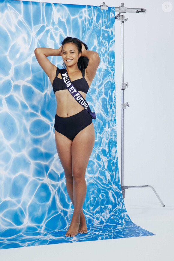 Mylène Halemai, Miss Wallis-et-Futuna, en bikini pour l'élection de Miss France 2021.