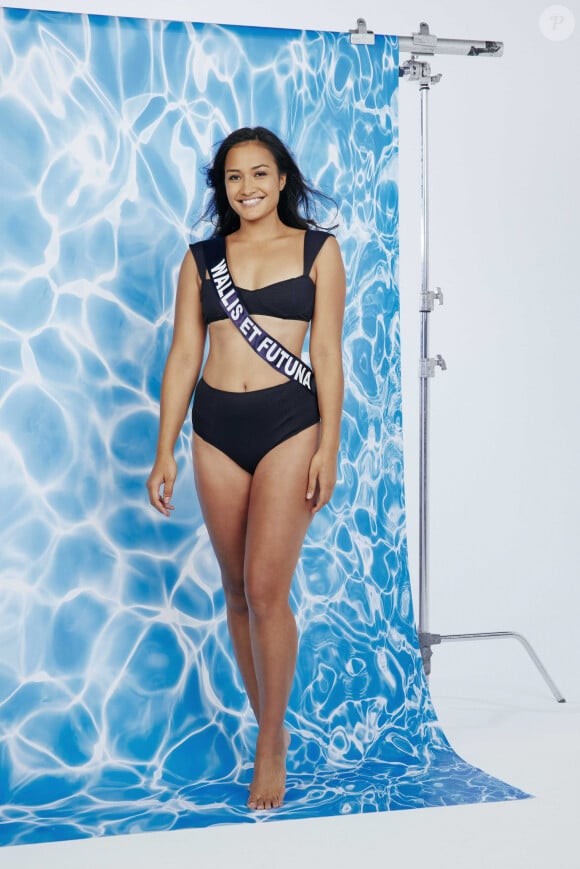 Mylène Halemai, Miss Wallis-et-Futuna, en bikini pour l'élection de Miss France 2021.