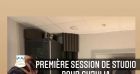 Joyce Jonathan amène sa fille Ghjulia pour la première fois en studio. Le 3 décembre 2020.