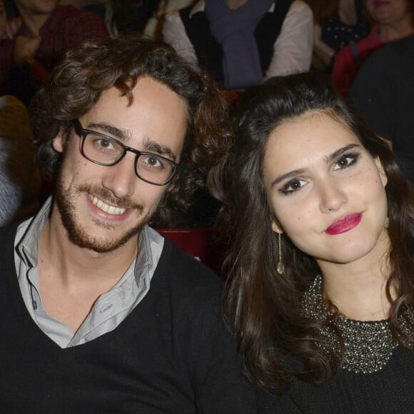 Thomas Hollande et Joyce Jonathan - People au concert de Celine Dion au POPB de Paris, le 29 novembre 2013.