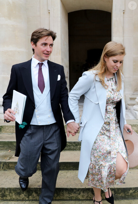 La princesse Beatrice d'York et son fiancé Edoardo Mapelli Mozzi - Mariage du prince Jean-Christophe Napoléon et de la comtesse Olympia d'Arco-Zinneberg à la cathédrale Saint-Louis des Invalides à Paris le 19 octobre 2019. © Dominique Jacovides / Bestimage  Prince Jean-Christophe Napoléon and Olympia d'Arco-Zinneberg wedding in Paris on october 19th 2019. 