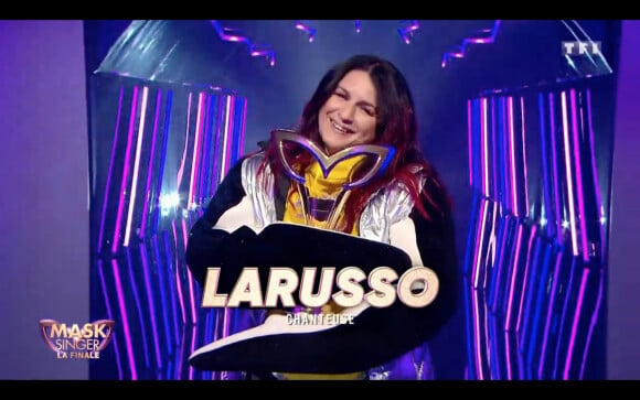 Larusso était le Manchot. Elle remporte la finale de "Mask Singer 2020".