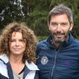 Exclusif - Manuela Lopez et Franck Sémonin lors de l'opération "Golf pour tous", organisé par l'association Balles Blanches à l'occasion de la première édition du "Festival des programmes jeunesse" de Lourdes. Le 25 octobre 2020.