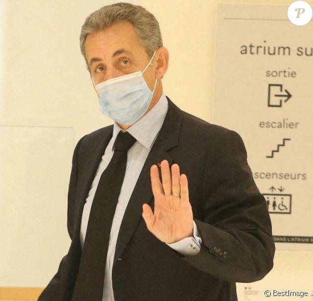 Nicolas Sarkozy - Arrivées au réquisitoire, procès des "écoutes téléphoniques" ( affaire Bismuth) au tribunal de Paris