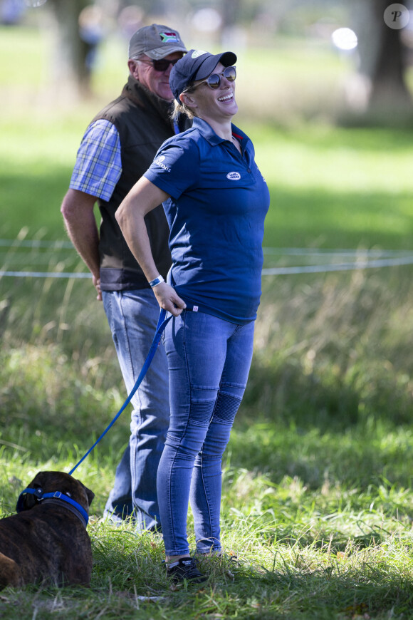 Zara Tindall et son mari Jason Wood au Cornbury House International Horse trials dans le Oxfordshire, le 13 septembre 2020.