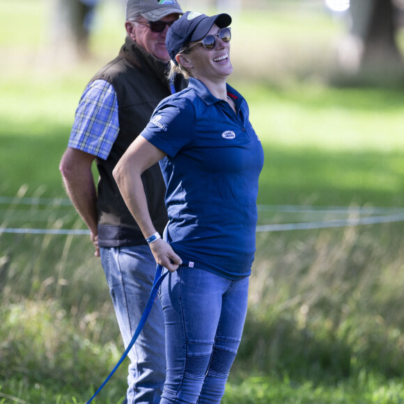 Zara Tindall et son mari Jason Wood au Cornbury House International Horse trials dans le Oxfordshire, le 13 septembre 2020.