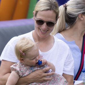 Zara Tindall et sa fille Lena Tindall - "2019 Festival of British Eventing" dans le parc Gatcombe au Royaume-Uni. Le 2 août 2019.