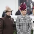 La princesse Anne d'Angleterre, Zara Tindall - La famille royale lors des courses de chevaux du festival de Cheltenham le 11 mars 2020.   