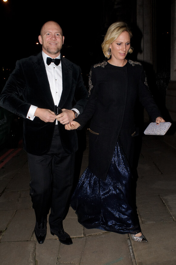 Zara Phillips (Zara Tindall) et son mari Mike Tindall - Arrivée des people à la soirée "Emeralds & Ivy Ball" à Londres, le 14 décembre 2019. 