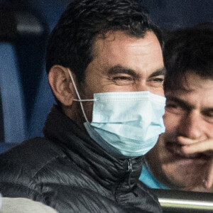 Jamel Debbouze a quitté précipitamment le stade lors du match de championnat de Ligue 1 Uber Eats opposant le Paris Saint-Germain (PSG) à Angers sporting club de l'Ouest (ASCO) au Parc des Princes à Paris, France, le 2 octobre 2020. Le PSG a gagné 6-1. © Cyril Moreau/Bestimage