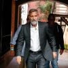 George Clooney sur le tournage de la nouvelle publicité Nespresso à Madrid le 24 Septembre 2019. 