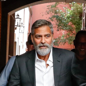 George Clooney sur le tournage de la nouvelle publicité Nespresso à Madrid le 24 Septembre 2019. 