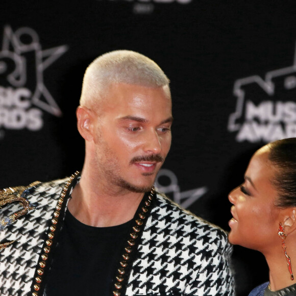 Le chanteur français M. Pokora (Matt Pokora) et sa compagne la chanteuse américaine Christina Milian - 19ème édition des NRJ Music Awards à Cannes © Dominique Jacovides/Bestimage 