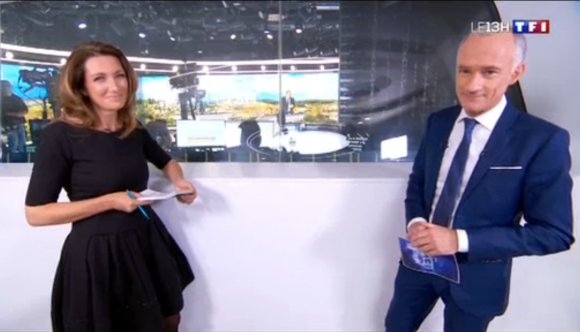 Anne-Claire Coudray et Gilles Bouleau font une surprise à Jean-Pierre Pernaut pour son dernier Journal de 13h sur TF1 après 33 ans de carrière