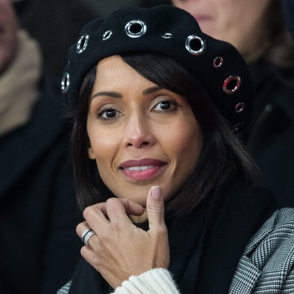 Sonia Rolland (Miss France 2000) dans les tribunes lors du match de Ligue 1 "PSG - Nantes (2-0)" au Parc des Princes, le 4 décembre 2019. © Cyril Moreau/Bestimage