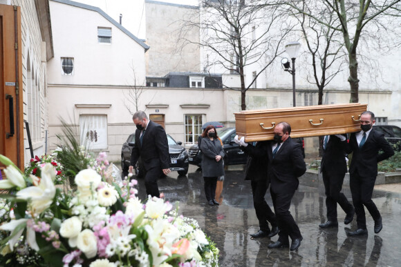 Obsèques de Gérard Houllier en l'église Notre Dame de Grâce de Passy, à Paris. Le 21 décembre 2020.