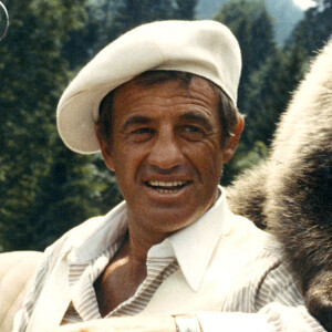 Archives - Jean-Paul Belmondo sur le tournage du film "L'As des as". 1982