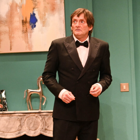Sandra De Jesus et Pierre Palmade - Filage de la pièce de théâtre "13 à table" au Théâtre Saint-Georges à Paris, diffusée sur France 2. © Coadic Guirec / Bestimage