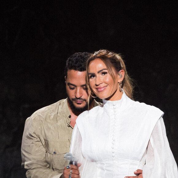 Exclusif - No Web - Slimane et Vitaa - Enregistrement de l'émission "La boîte à Secrets 5" à Paris, qui sera diffusée le 6 novembre sur France 3. Le 21 septembre 2020 © Tiziano Da Silva / Bestimage 