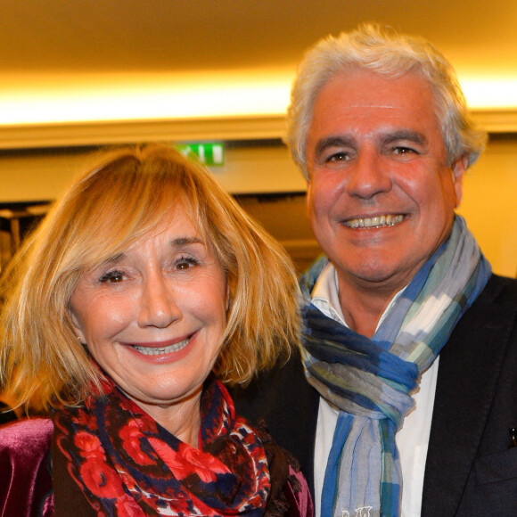 Marie-Anne Chazel et son compagnon Philippe Raffard - Générale de la pièce "L'heureux élu", une comédie de Eric Assous au Théâtre de la Madeleine à Paris le 24 octobre 2016. © Coadic Guirec/Bestimage