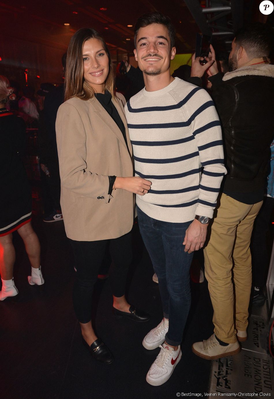 Camille Cerf et son (ex ?) compagnon Cyrille Roty - Soirée de lancement BoohooMan x Dadju à Paris, le 29 octobre 2019. © Veeren Ramsamy-Christophe Clovis/Bestimage