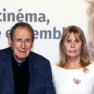 Robert Hossein et sa femme Candice Patou au photocall de la cérémonie d'ouverture de la 10ème édition du Festival Lumière à Lyon, France, le 13 octobre 2018. © Dominique Jacovides/Bestimage