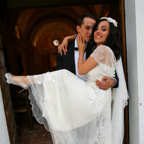 Exclusif -Mariage religieux en l'église de Villanova d' Alizée et Grégoire Lyonnet - Villanova le 18 juin 2016 © Olivier Huitel - Olivier Sanchez / Bestimage - Crystal