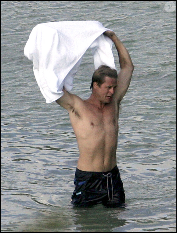 Brad Pitt aux îles Vierges, en 2007.