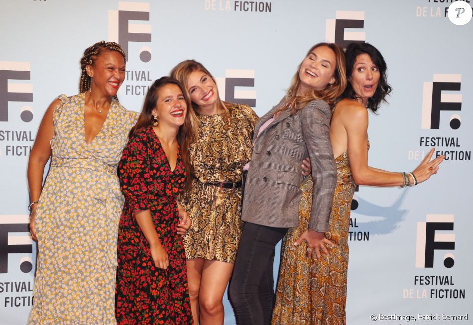 Naima Rodric, Marthe Fieschi, Jennifer Dubourg-Bracconi, Mélanie Maudran et Maëlle Mietton - Soirée de clôture de la 21e édition du Festival de la Fiction TV de La Rochelle. Le 14 septembre 2019. © Patrick Bernard / Bestimage