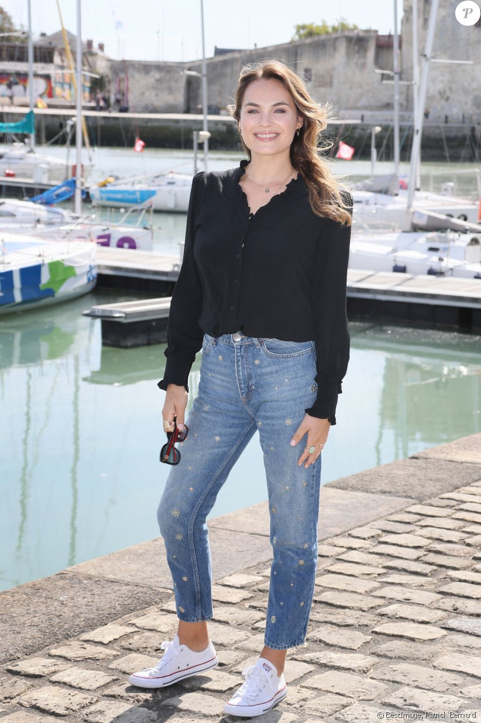 Mélanie Maudran - Photocall de la série "Un si grand soleil" lors de la 21e édition du Festival de la Fiction TV de la Rochelle. Le 14 septembre 2019. © Patrick Bernard / Bestimage
