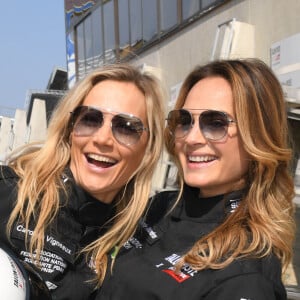 Exclusif - Caroline Vigneaux et Mélanie Maudran lors de la 2e édition du "Girls Charity Racing" dans le cadre de l'évènement "TALON PISTE X Exclusive Drive" sur le circuit du Mans. Le 23 mars 2019. © Guirec Coadic/Bestimage
