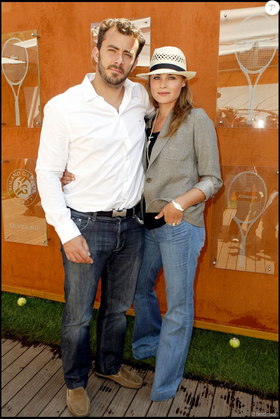 Thierry Ascione et Mélanie Maudran à Roland-Garros le 28 mai 2010.