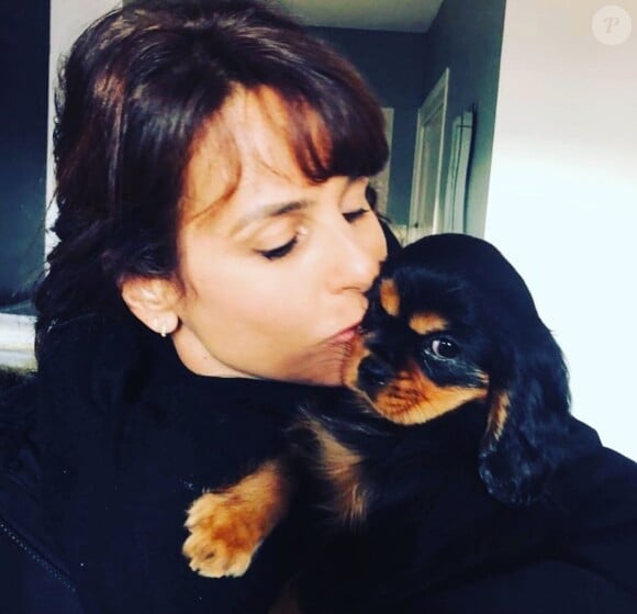 Faustine Bollaert et sa chienne Phoebe sur Instagram. Le 19 janvier 2021.