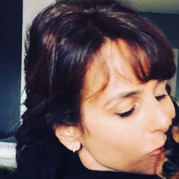 Faustine Bollaert et sa chienne Phoebe sur Instagram. Le 19 janvier 2021.