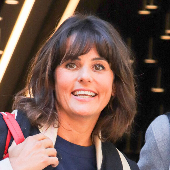 Faustine Bollaert arrive à l'enregistrement de l'émission "Vivement Dimanche Prochain" au studio Gabriel à Paris, France, le 11 septembre 2019.