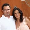 Maxime Chattam et Faustine Bollaert à Roland-Garros. Le 30 mai 2012.