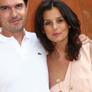 Maxime Chattam et Faustine Bollaert à Roland-Garros. Le 30 mai 2012.