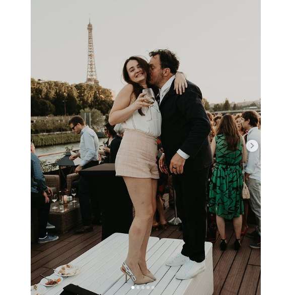 Yves Camdeborde, lors de son mariage à Paris en juin 2019, au côté de sa fille Quitterie.